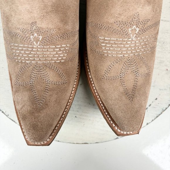 Lane SQUASH BLOSSUM Brown Cowgirl Boots 7.5 Suede Cowboy Snip Toe Western Wear - Picture 6 of 10